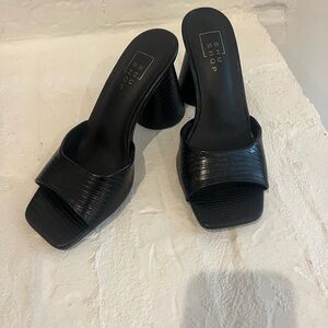 Shu Shop Enya Black Women's Heeled Mules New
